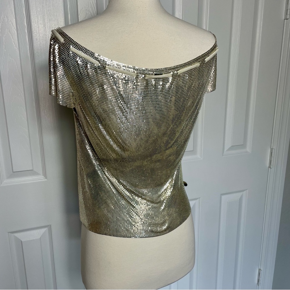 Vintage Paco Rabanne Metallic Silver Chainmail Top - Picture 7 of 17